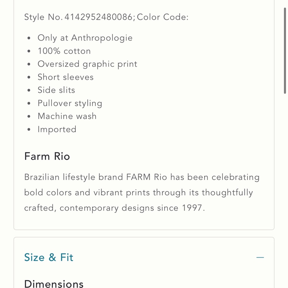 Farm Rio x Anthropologie Printed T-Shirt Midi Dress - Picture 3 of 8
